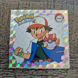 Vintage 1999 Artbox Pokemon Sticker Ash Pr30 Series 1 Silver Prizm Holographic